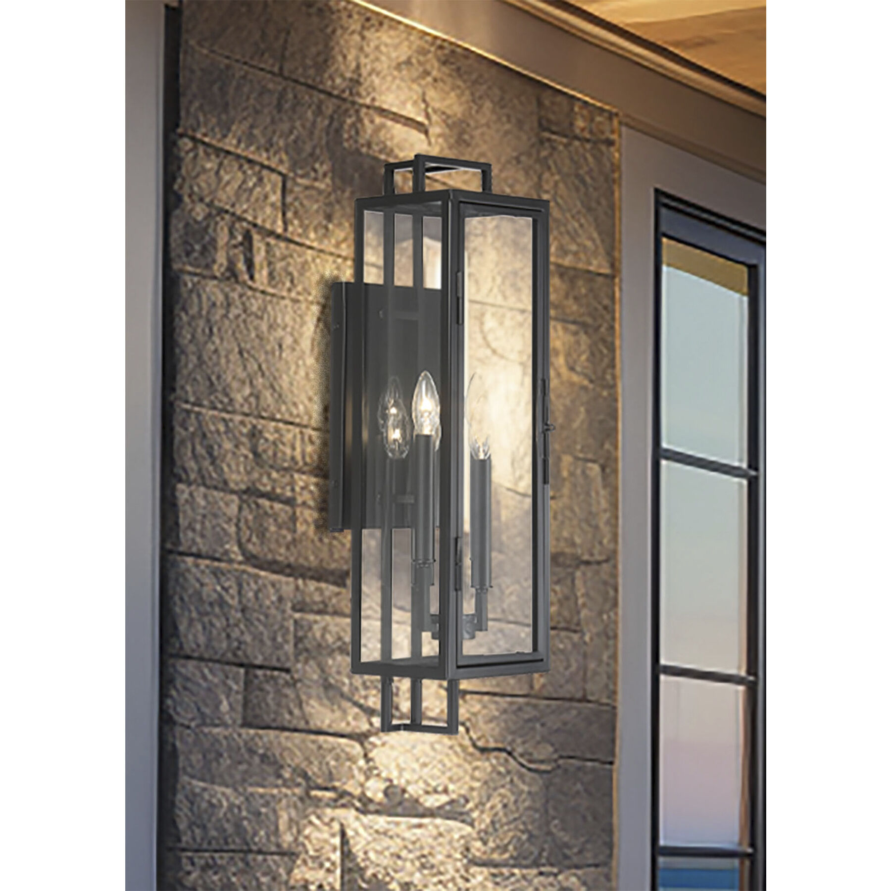 Knoll Road 4 Light 27.13 inch Coal Outdoor Wall Mount, Great Outdoors
